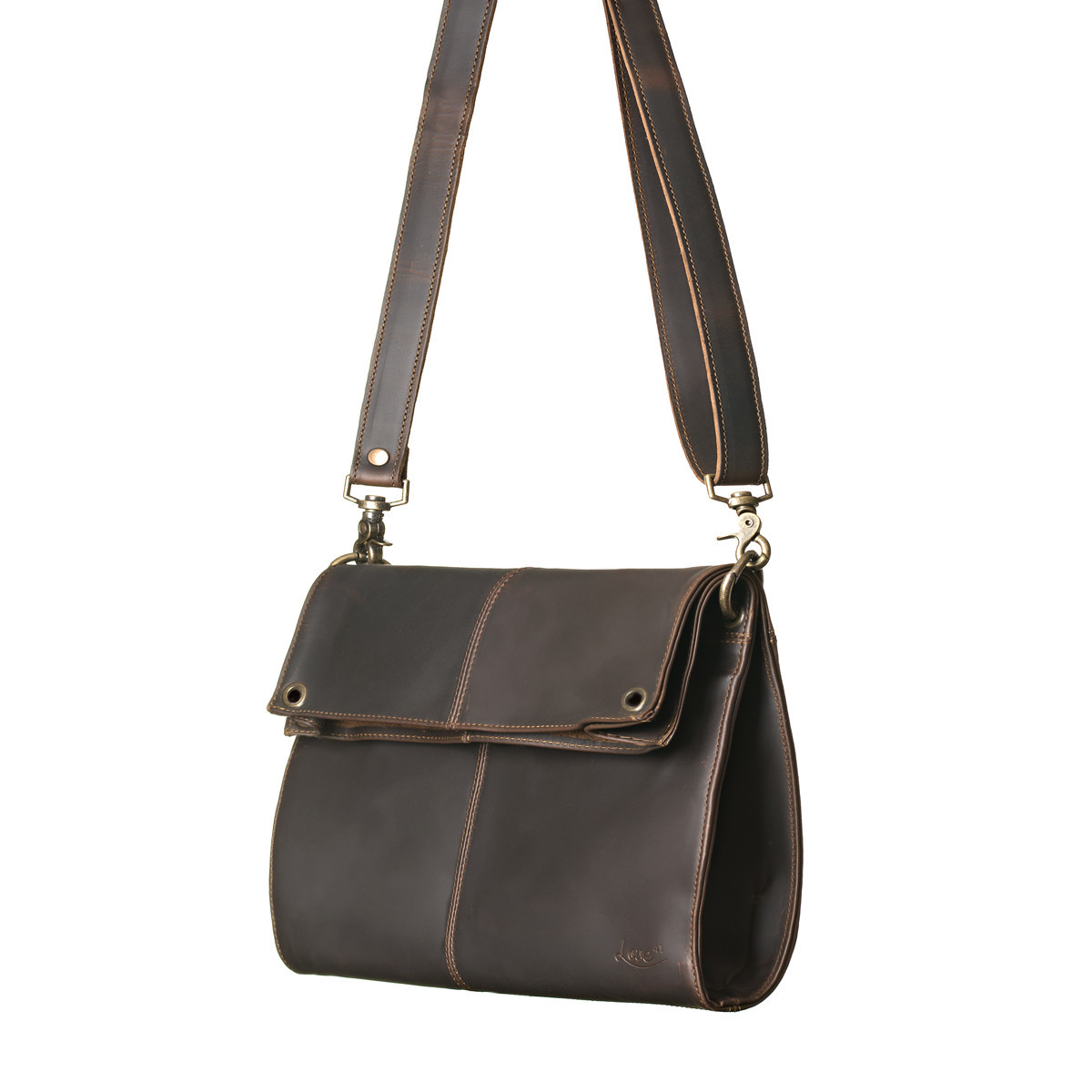 dark brown satchel