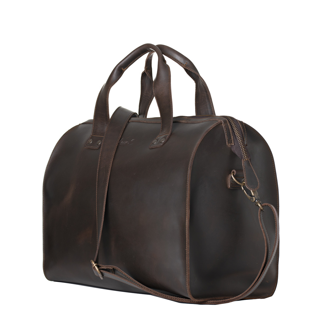 Simple Leather Duffle Bag | Overnight Travel | Love 41