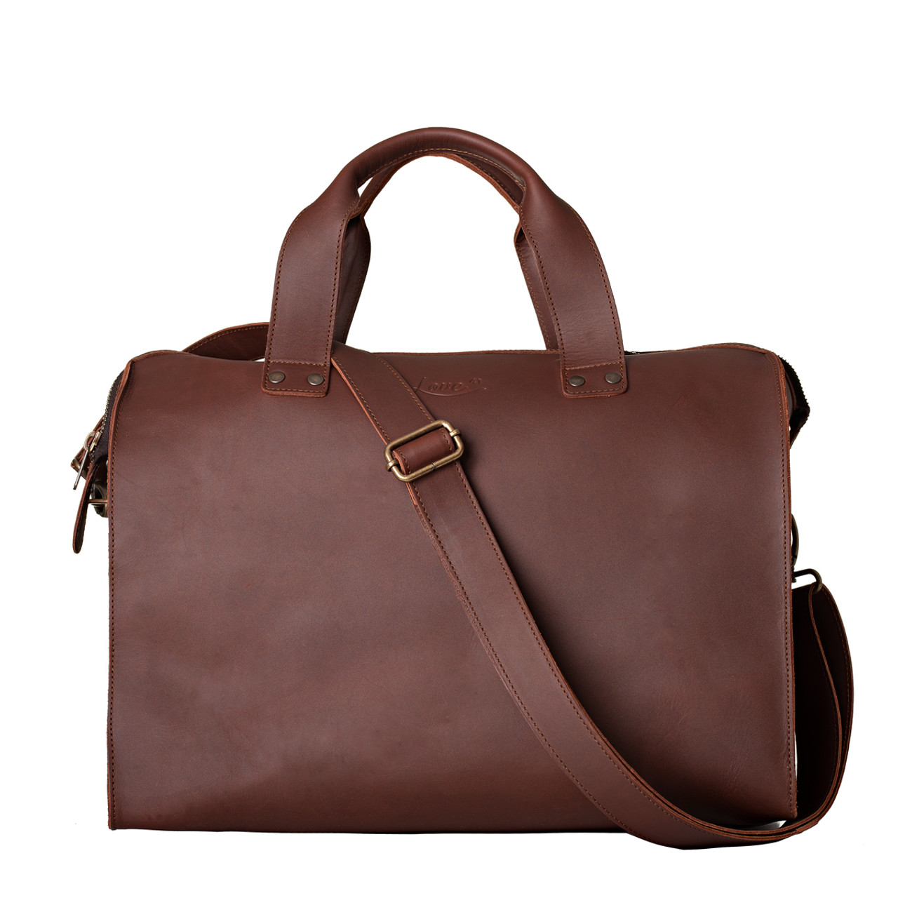 leeuwerik uitgehongerd louter Simple Leather Duffle Bag | Overnight Travel | Love 41