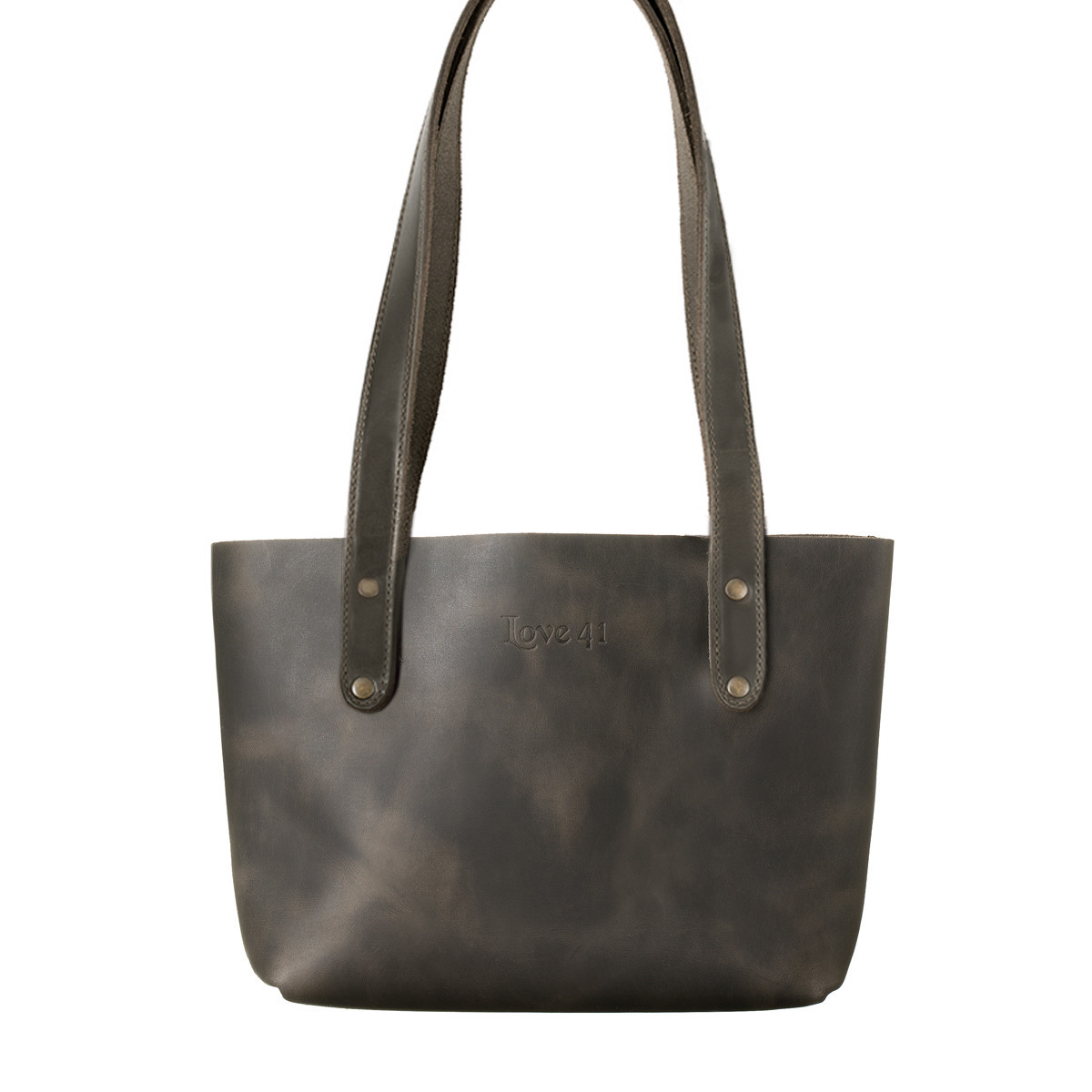 simple black leather tote
