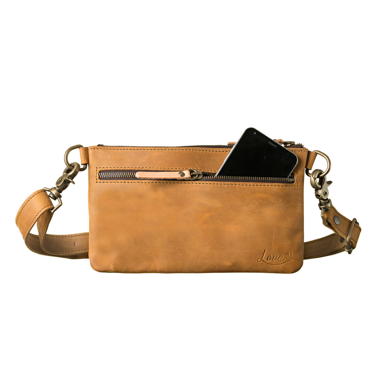 Leather Belt Bag | Hands Free Waist & Hip Purse | Love 41