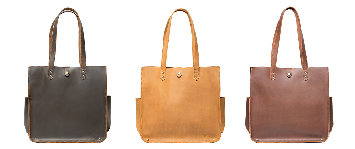 all leather tote