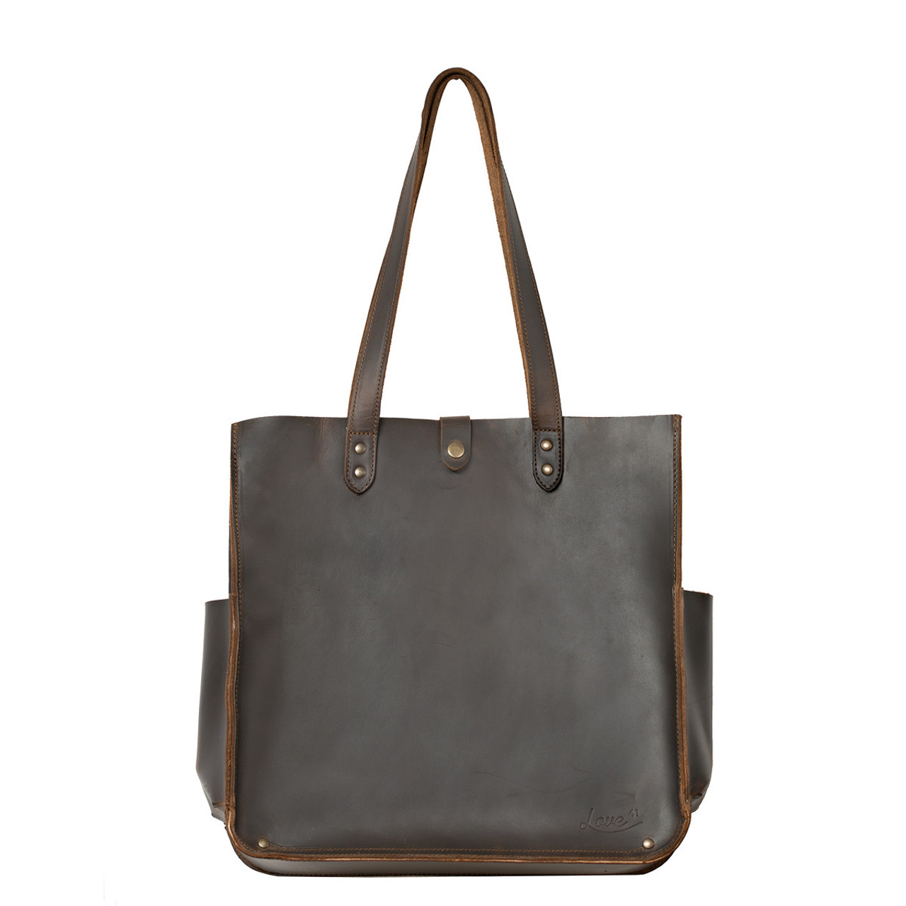 Deep Brown Women's Leather Tote Bag