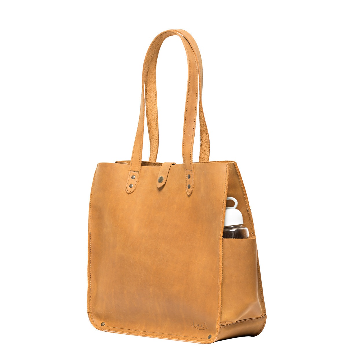 light leather tote