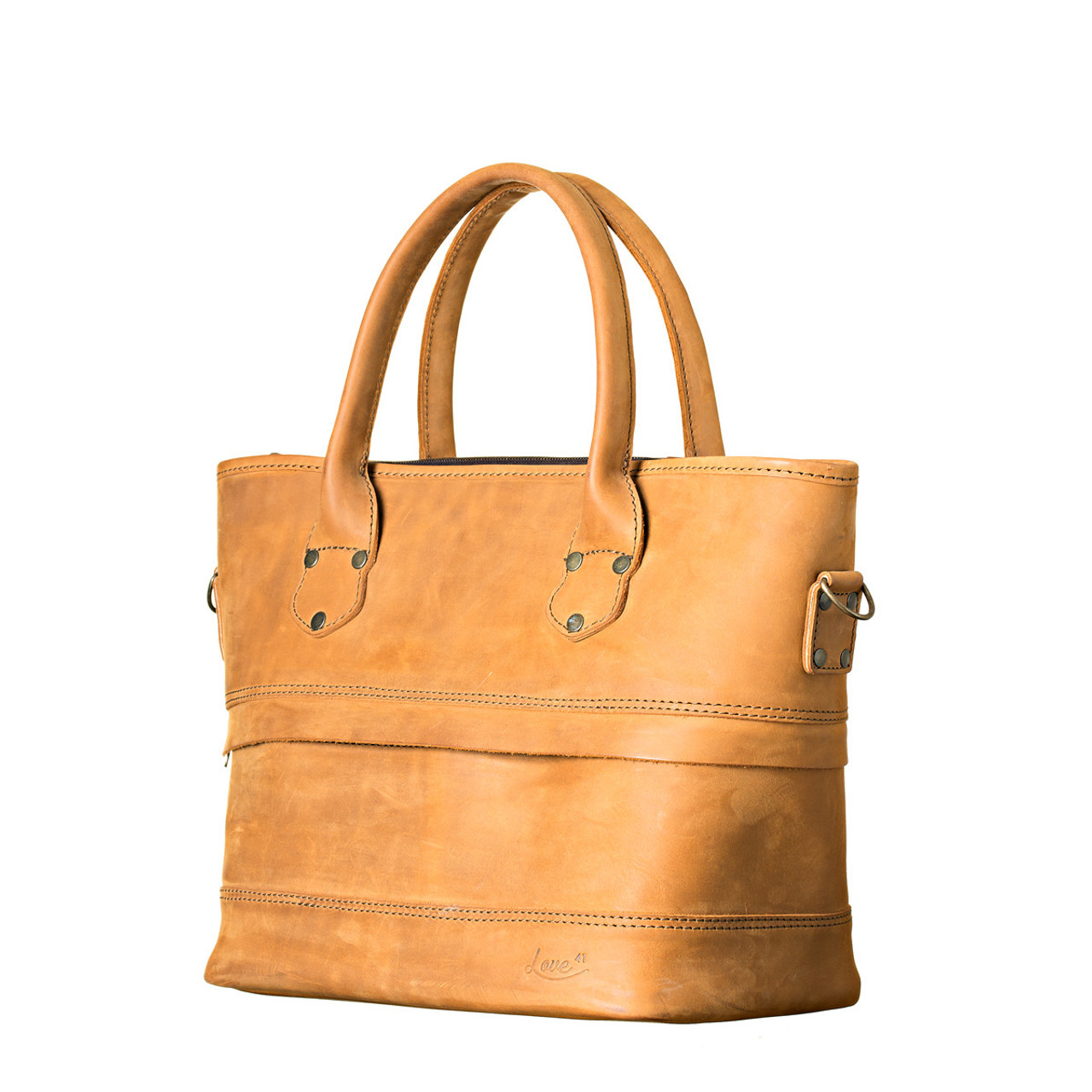 Leather Tote Travel Bag | A Carry on Overnight Weekend Bag made of