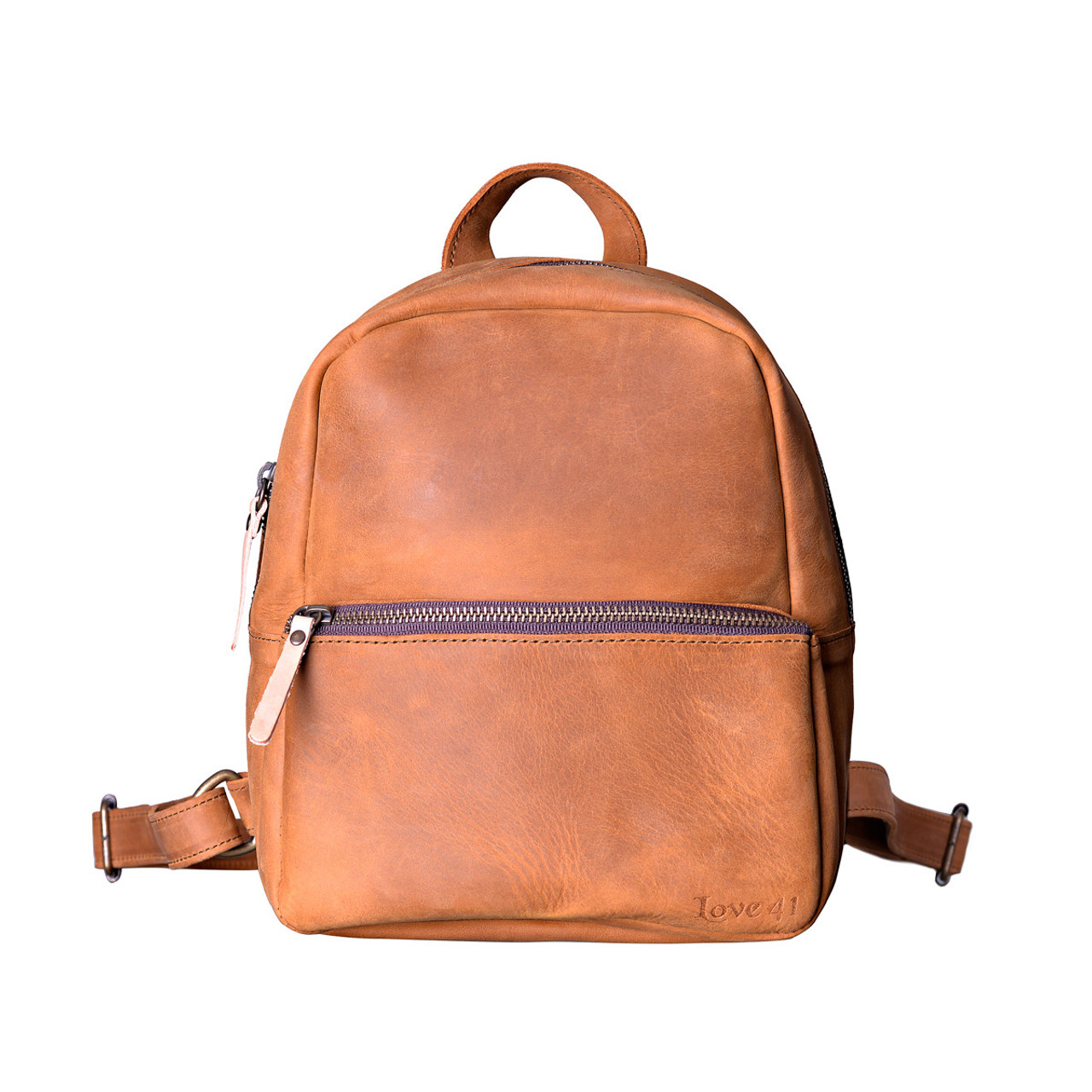 tan leather backpack womens