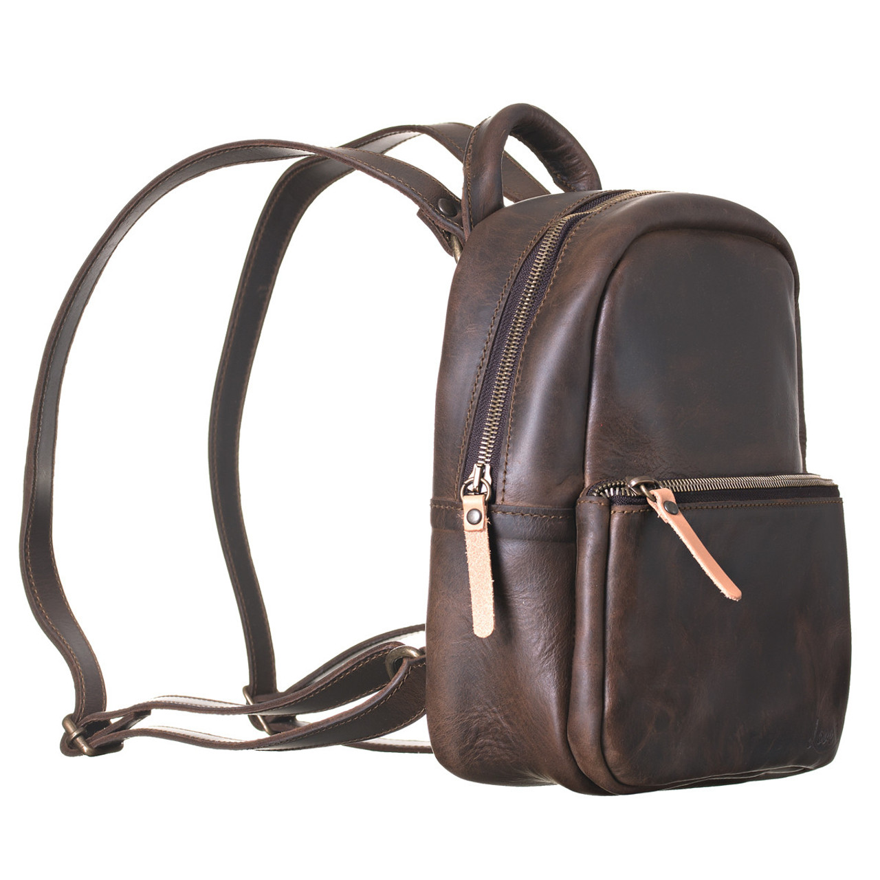 Women's Leather Backpack, Small Quality Full Grain Purse