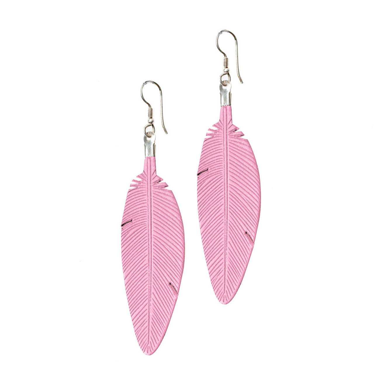 Leather Feather Earrings - Leather Earrings | Love 41