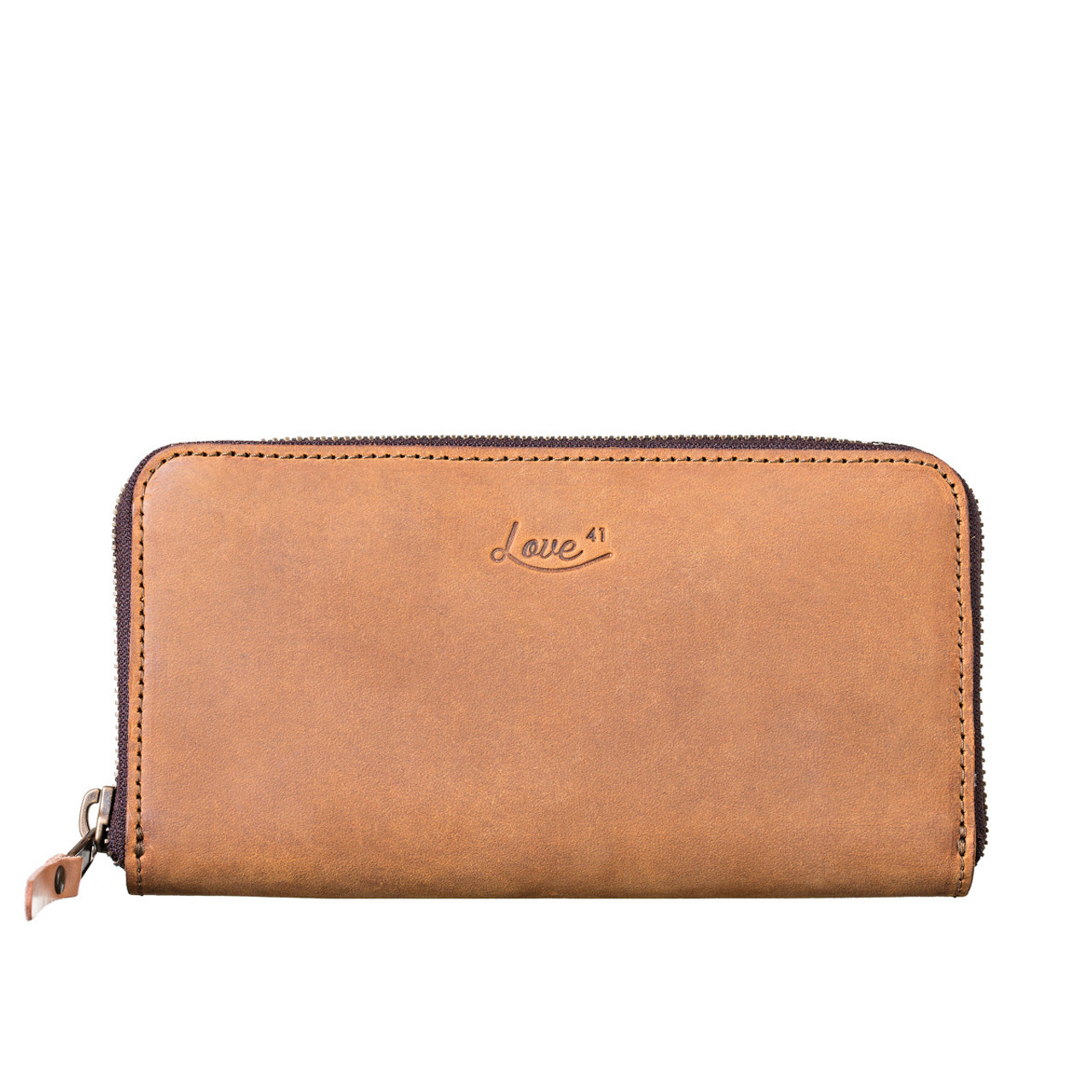 brown leather wallet womens