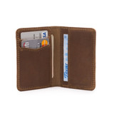 Dave's Deals Slim Bifold Leather Wallet - Tobacco