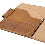 High quality full grain Large Leather Moleskine Cover alternate angle - Saddleback Leather