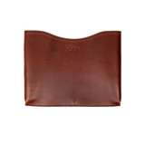 High quality full grain leather 14" Horizontal Laptop Sleeve side view - Saddleback Leather