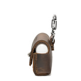High quality side image of the dark brown Leather AirPod Pro Case.