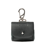 High quality front image of the black Leather AirPod Pro Case.