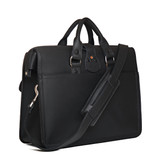Saddleback Flight Bag レザーブリーフケース ブラック Leather Laptop Bag | Real Genuine Full-Grain Briefcase | Saddleback