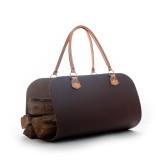 High quality red brown leather log carrier by Saddleback
