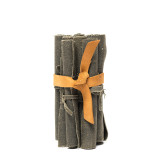 High quality full grain leather Waxed Canvas Fire Starter Rolls alternate angle - Saddleback Leather
