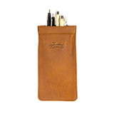 Dave's Deals Bear Trap Leather Pen Case - Tobacco