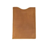 High quality full grain leather 16" Vertical Laptop Sleeve detail view - Saddleback Leather