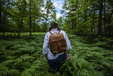 High quality dark brown full grain leather 12" Drawstring Backpack detail view - Saddleback Leather