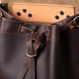 Dave's Deals 12" Drawstring Backpack - Dark Coffee Brown