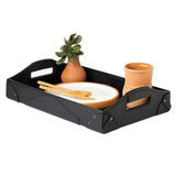 High quality full grain leather Grandfather Serving Tray alternate angle - Saddleback Leather