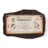 High quality full grain leather Printed SBL Gift Certificate front view - Saddleback Leather