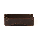 High quality full grain leather Grandfather Eyeglass Case alternate angle - Saddleback Leather