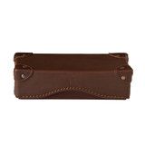 High quality full grain leather Grandfather Eyeglass Case alternate angle - Saddleback Leather