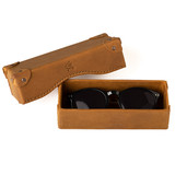High quality full grain leather Grandfather Eyeglass Case side view - Saddleback Leather