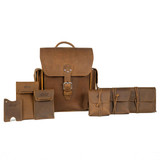 Saddleback Club Membership Bundle in Tobacco leather.