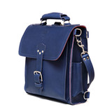 High quality leather messenger backpack