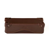 High quality full grain leather Grandfather Eyeglass Case alternate angle - Saddleback Leather