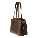 High quality full grain Leather Organizer Satchel alternate angle - Saddleback Leather