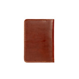 High quality red brown full grain Dave's Deals Slim Leather Passport Wallet - Chestnut side view - Saddleback Leather