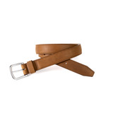 Saddleback's Leather Thin Tow Belt in a light brown color