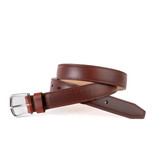 High quality light brown full grain leather Dress Belt alternate angle - Saddleback Leather