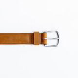 Saddleback's Leather Thin Tow Belt in a light brown color