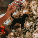 Black Lab Christmas Ornament