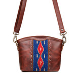 High quality full grain leather Lanita Small Crossbody detail view - Saddleback Leather