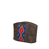 High quality dark brown full grain Lanita Leather Clutch alternate angle - Saddleback Leather