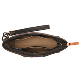 High quality dark brown full grain Lanita Leather Clutch alternate angle - Saddleback Leather