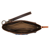 High quality dark brown full grain Lanita Leather Clutch alternate angle - Saddleback Leather