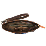 High quality dark brown full grain Lanita Leather Clutch alternate angle - Saddleback Leather
