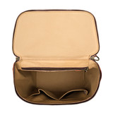 High quality our Medium All In One leather Backpack in reddish brown-inside