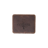 High quality infuse your game day ritual with elegance using this leather coaster, celebrating the Texas Rangers' historic World Series victory. It's an essential piece for the collector's table and the devoted fan's game day tradition.