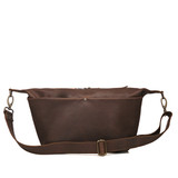 High quality the front view of the London Leather Sling in dark brown