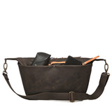 High quality the back view of the London Leather Sling in black