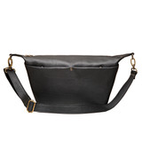 High quality the front view of the London Leather Sling in Black