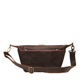 High quality london sling in front view in tumbled dark coffee
